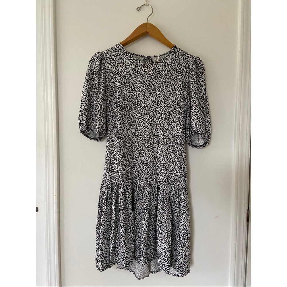 Free People Dancing in the Dark Dress Women’s Size S Black Patterned